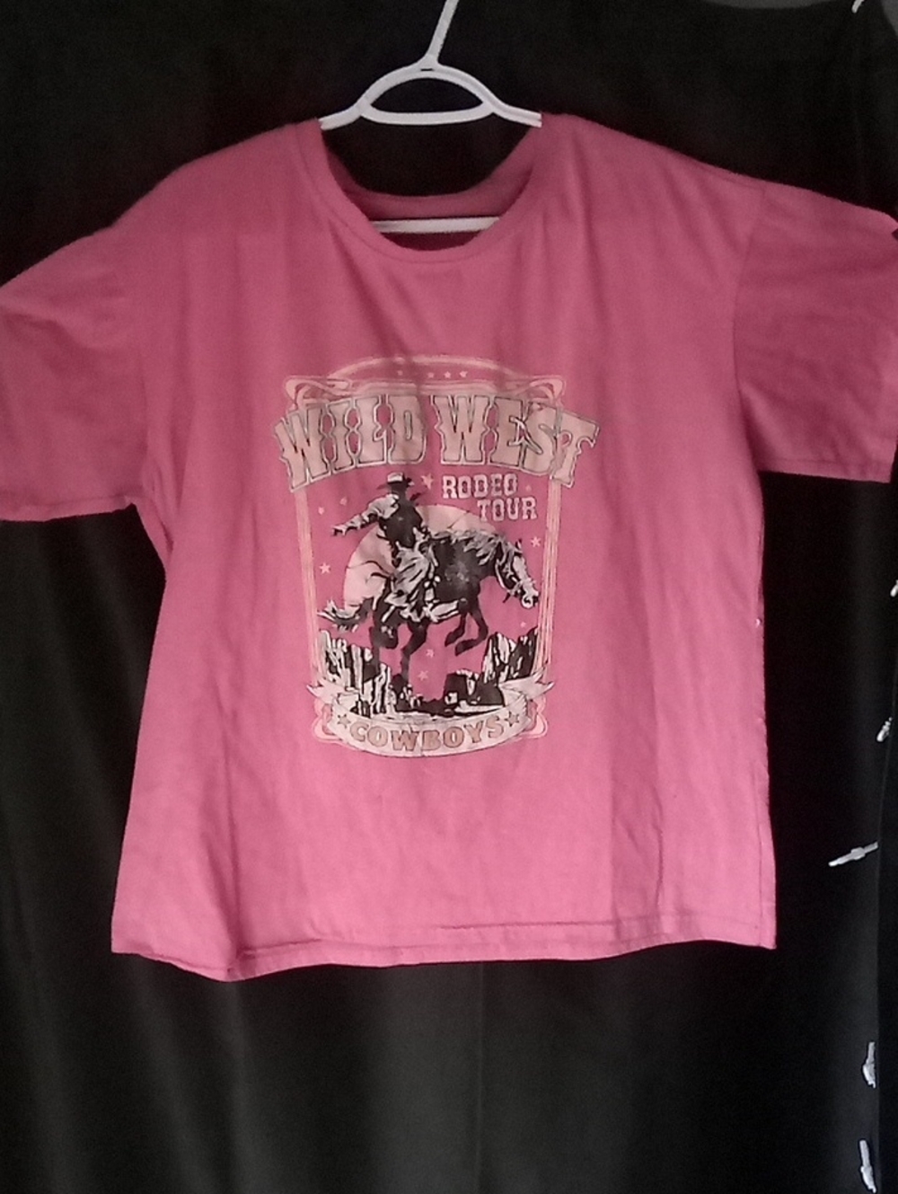 Girls Wild West Rodeo Graphic Tee - Pink